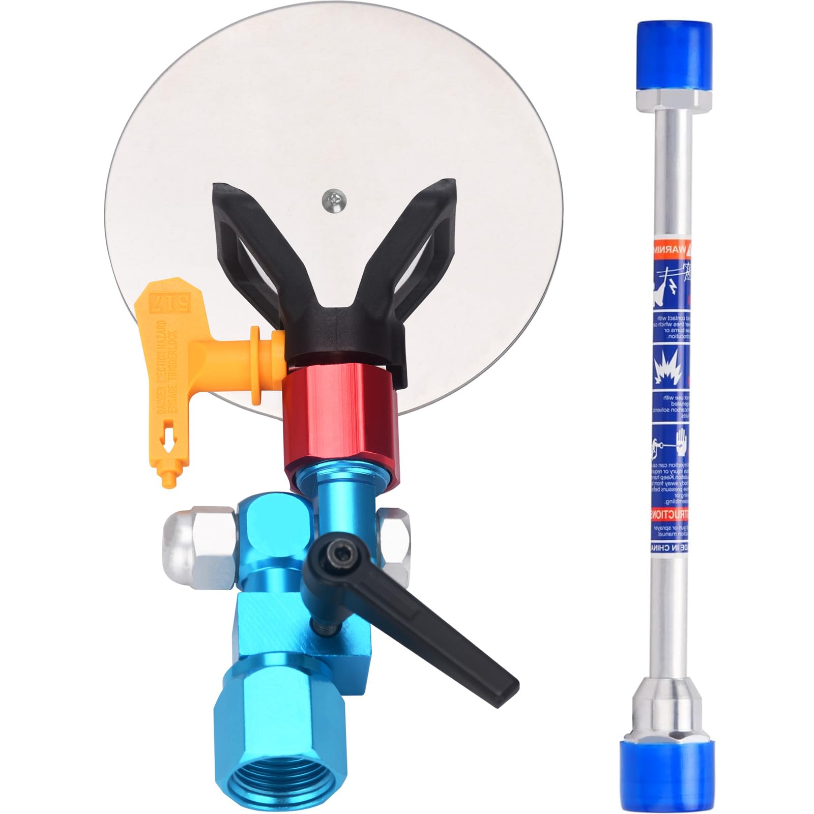 JWGJW airless spray guide showing universal compatibility for multiple spray guns