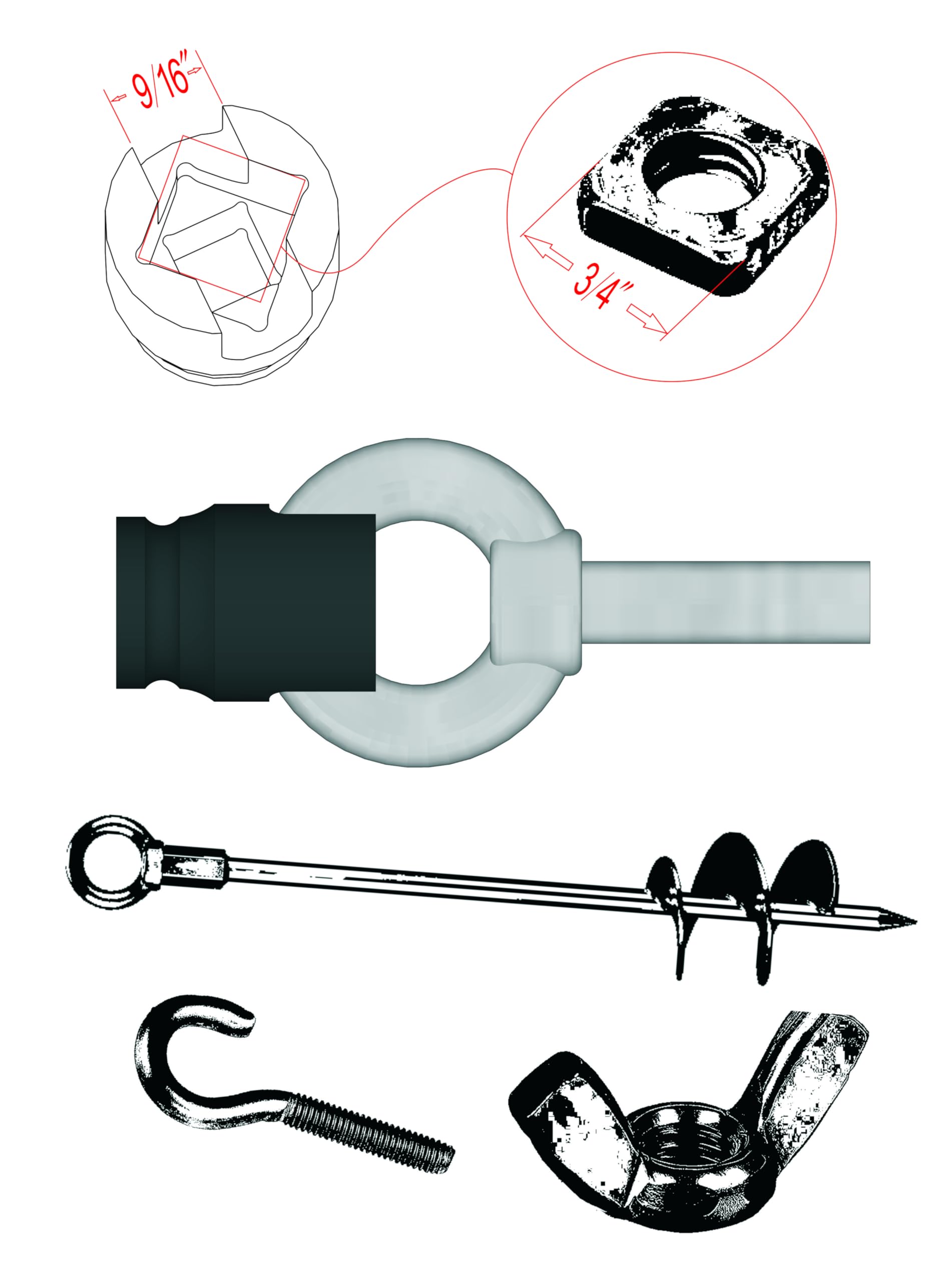 JXHONG ergonomic grip for safer handling