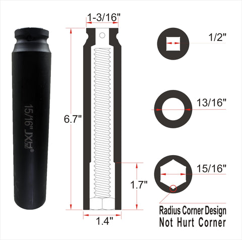 JXHONG one-piece forged Not-Welded Cr-Mo alloy steel socket for durability.