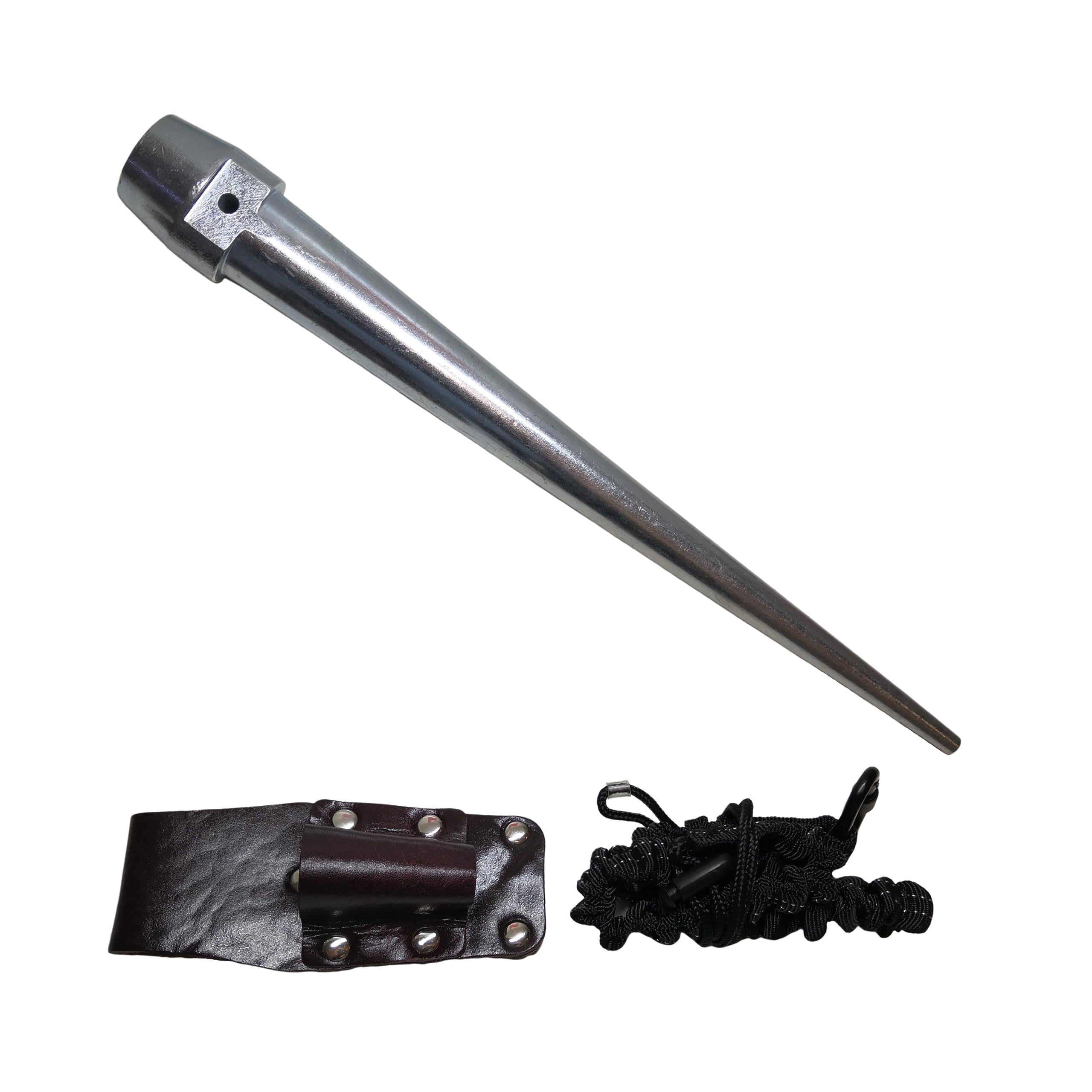 JXHONG upgraded broad head bull-pin punches with cowhide holder for organized, on-site use