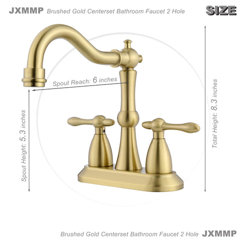 JXMMP brushed gold faucet 360 swivel spout for flexible use