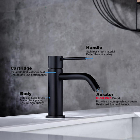 JXMMP matte-black finish close-up for sophisticated bathroom appeal