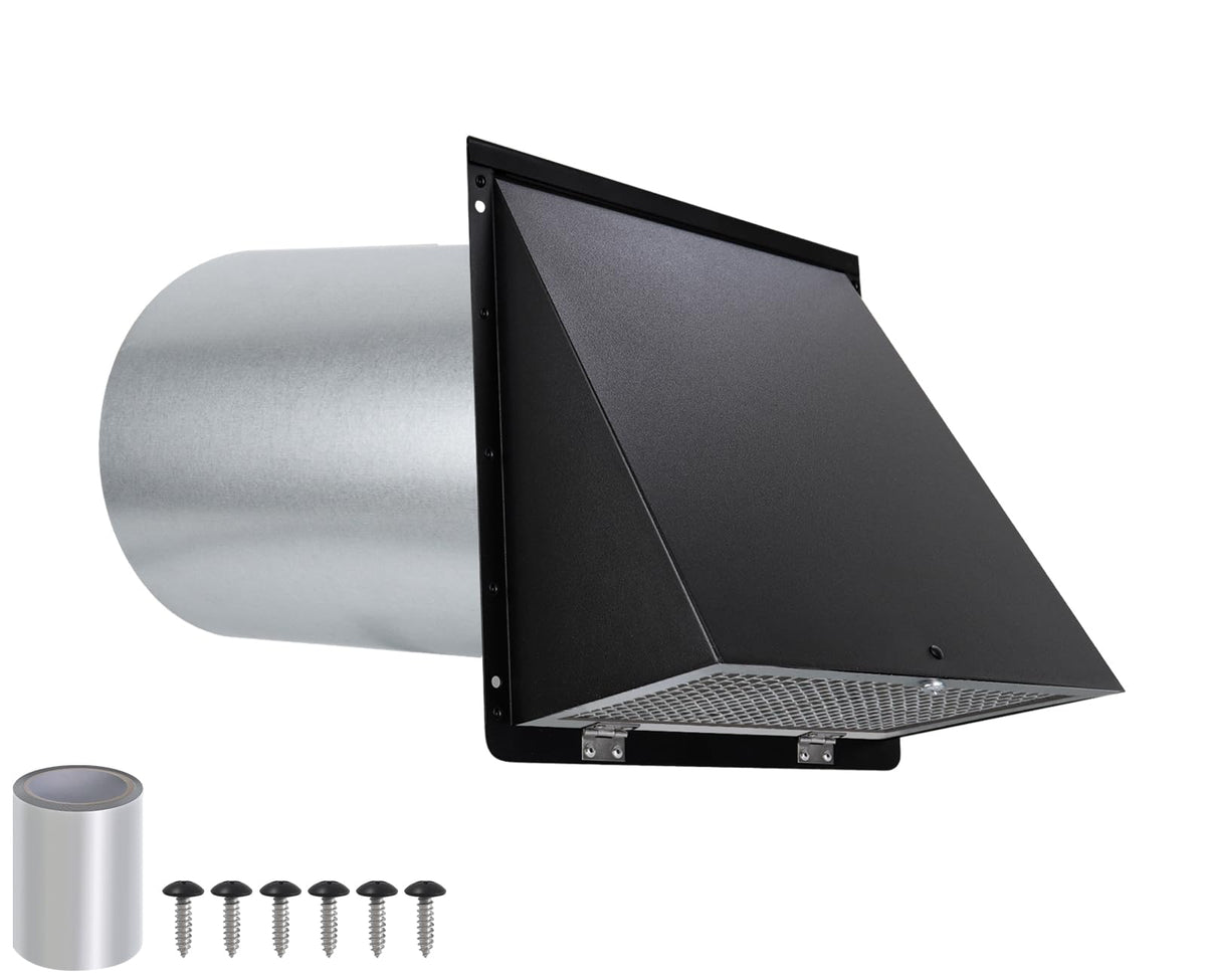 JYINCPED 4-inch vent cover exterior for outdoor install, protecting against rain and pests.