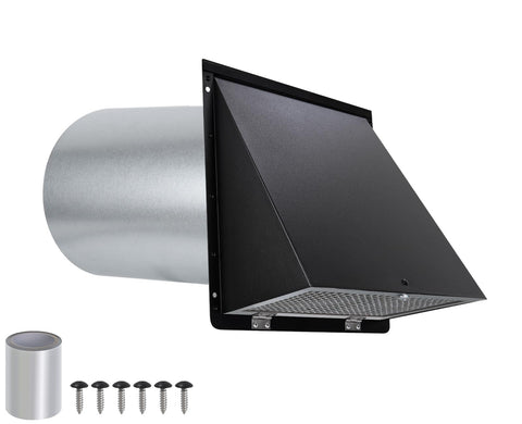 JYINCPED 4-inch vent cover exterior for outdoor install, protecting against rain and pests.