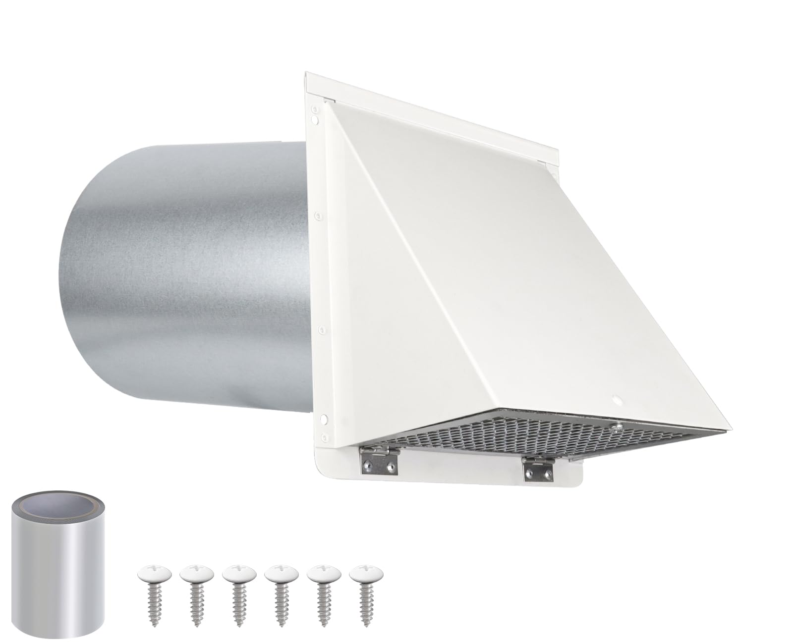 JYINCPED 4Inch dryer vent cover on exterior wall for improved exhaust.