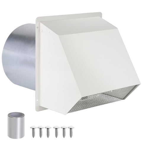 JYINCPED hooded vent cap closeup with damper for backdraft prevention