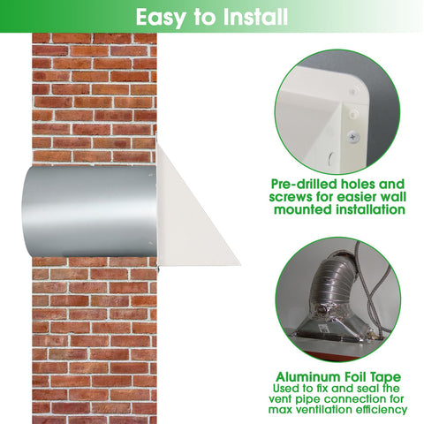JYINCPED wide flange vent cover ensures stable, secure mounting.