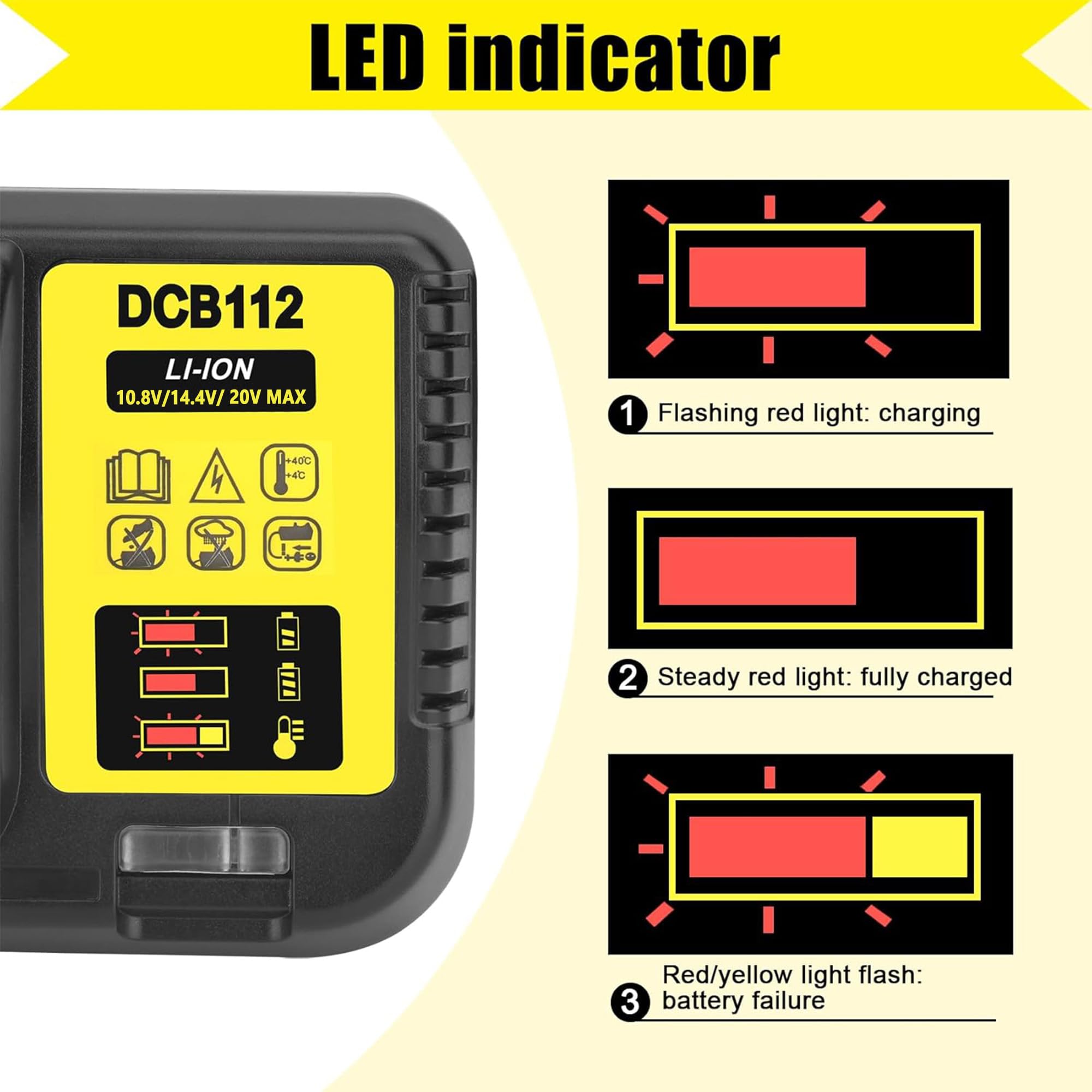 JYJZPB DCB112 charger mounted on wall for organized workspace