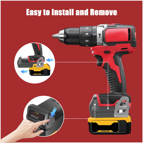 Top Milwaukee M18 tool side of the adapter ready for use.