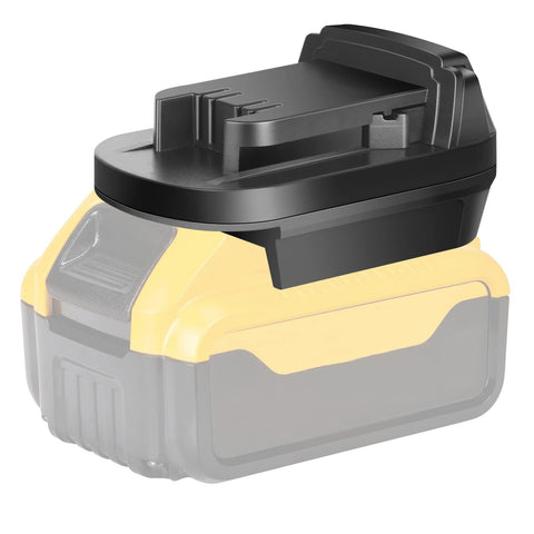 Milwaukee M18 batteries compatible with the adapter for tools on site.