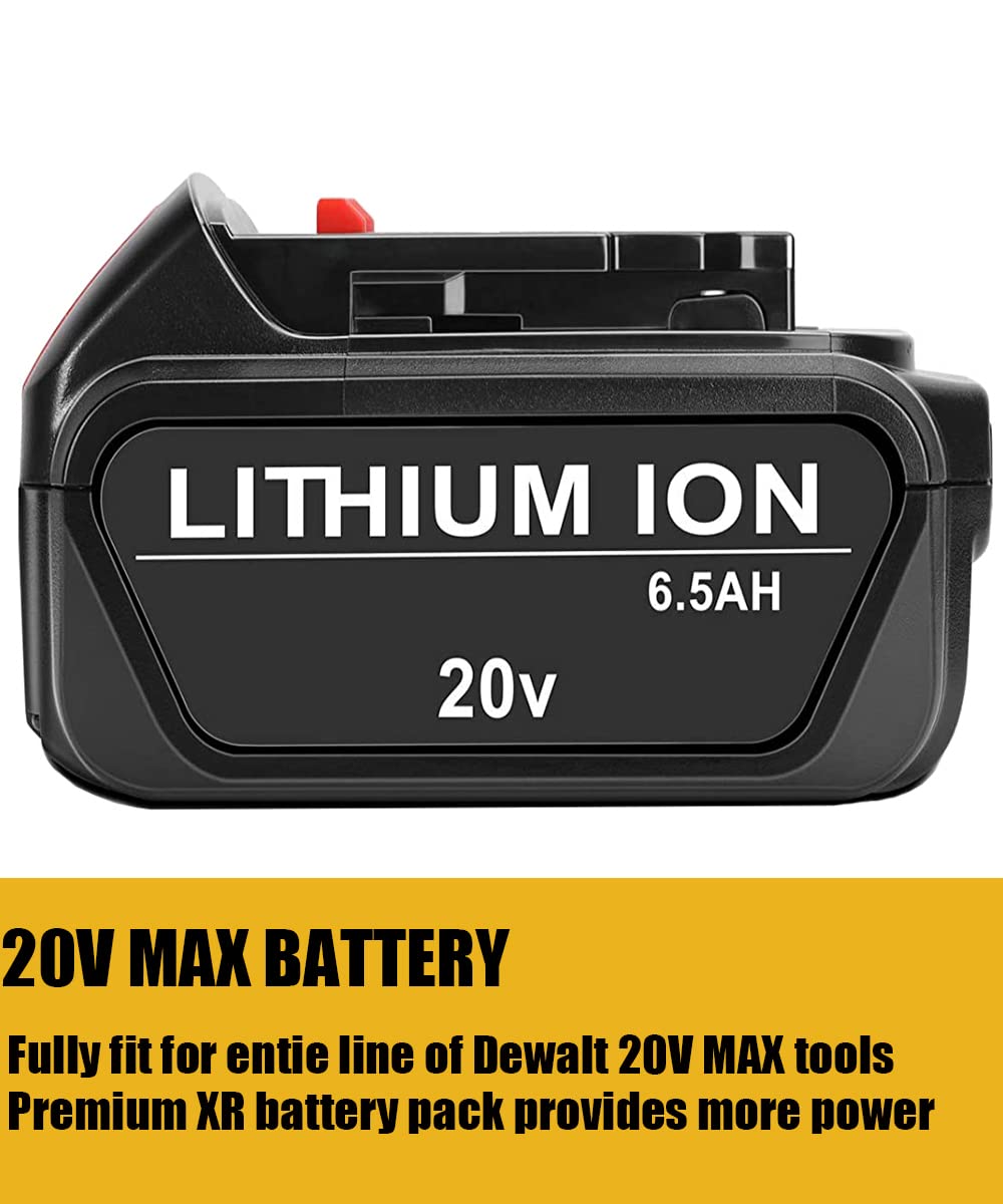 JYJZPB battery compatible with multiple DeWalt DCB series models.