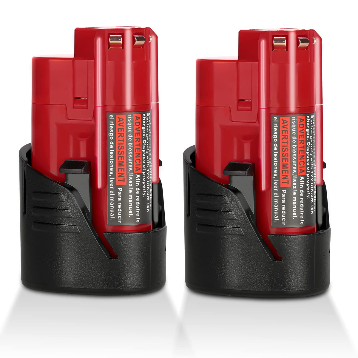 JYJZPB Milwaukee M12 2-pack battery with 3.0Ah capacity for longer use.