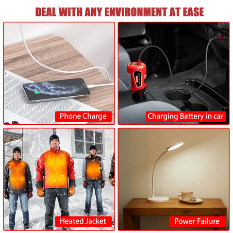 JYJZPB replacement Milwaukee M-12 battery adapter supports continuous work.