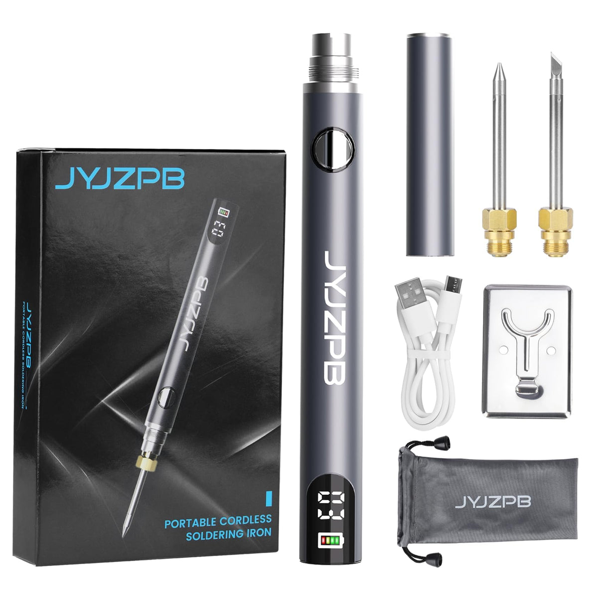 JYJZPB soldering iron with LED display shows precise temperature at a glance