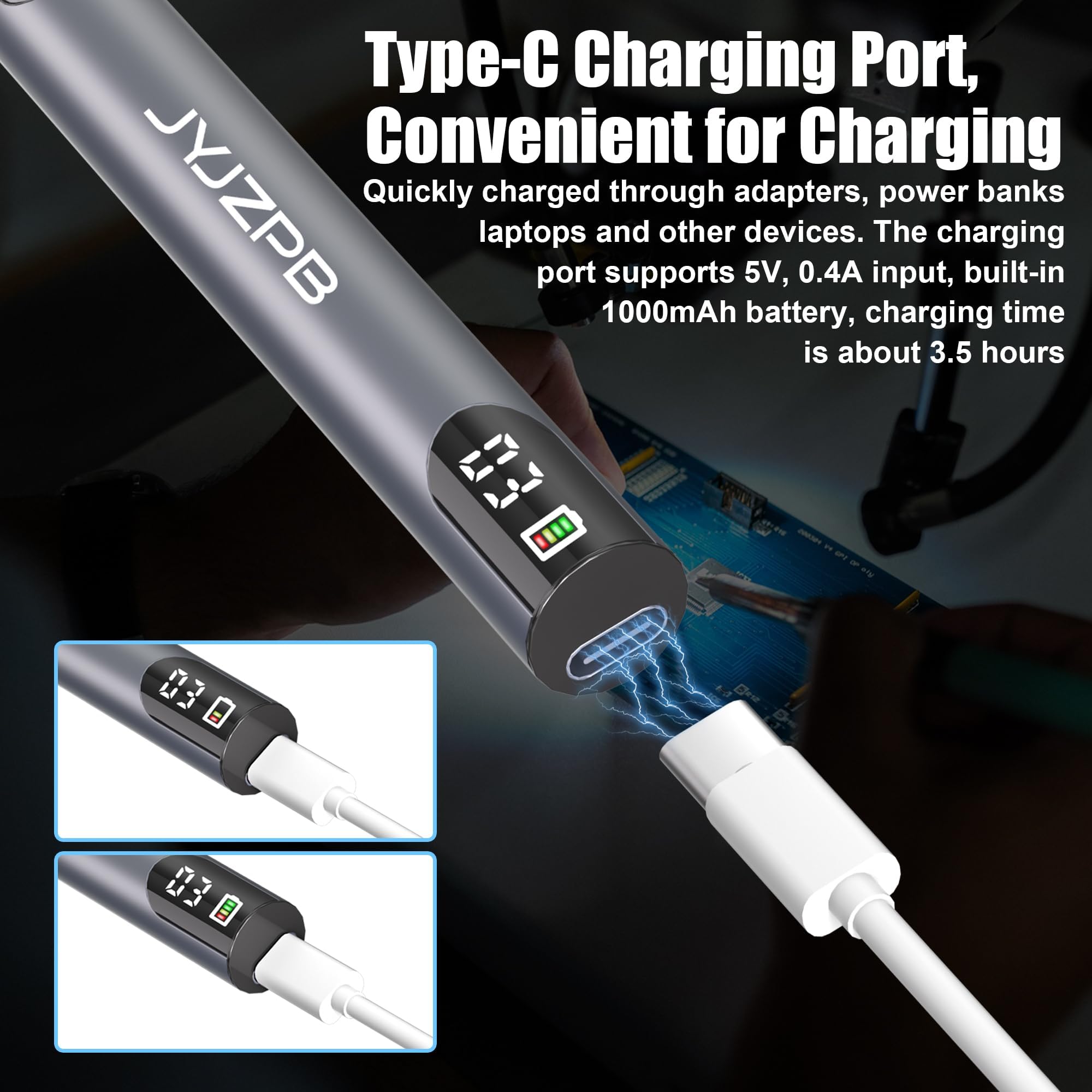 JYJZPB soldering iron universal tip compatibility accepts multiple tips