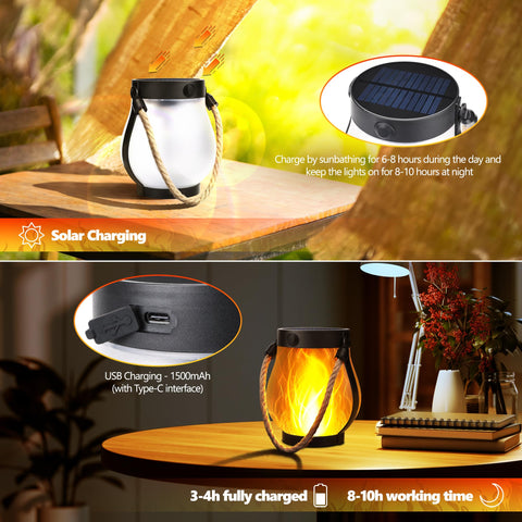 Jyoiat lantern hanging on porch at night provides warm ambient glow.