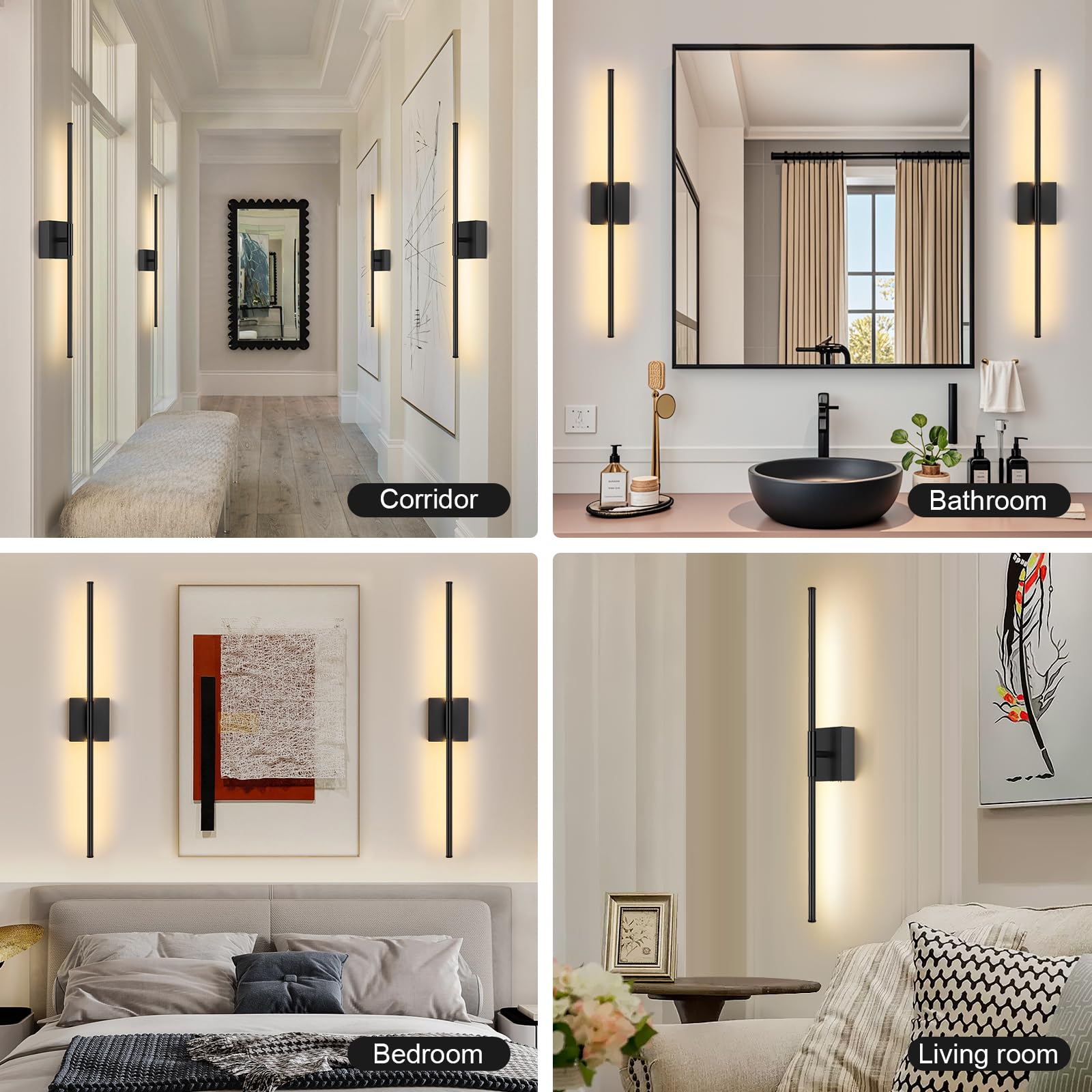 JZEKVN wireless-install wall sconce for easy mounting