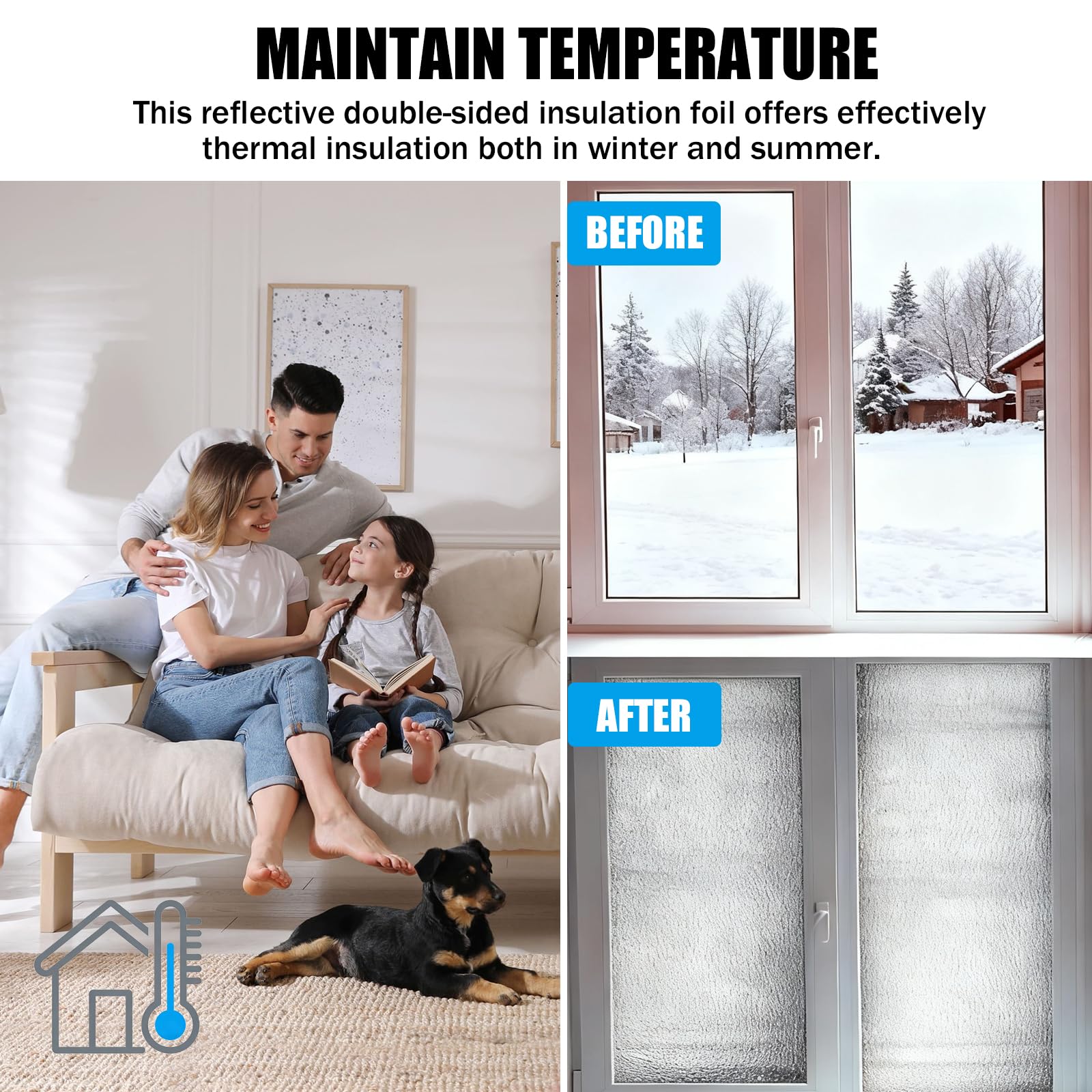 JZHLLA double-sided foil reflects heat for improved insulation