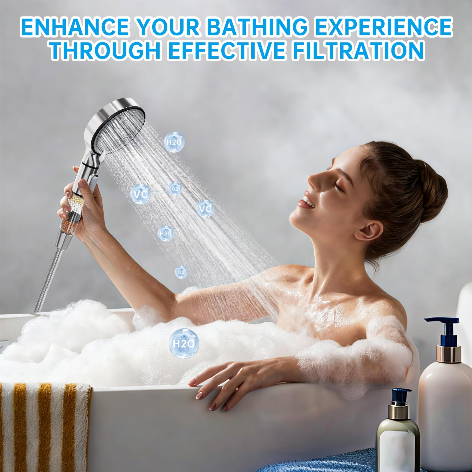 JZRYCU easy installation fits standard showers with universal threads.