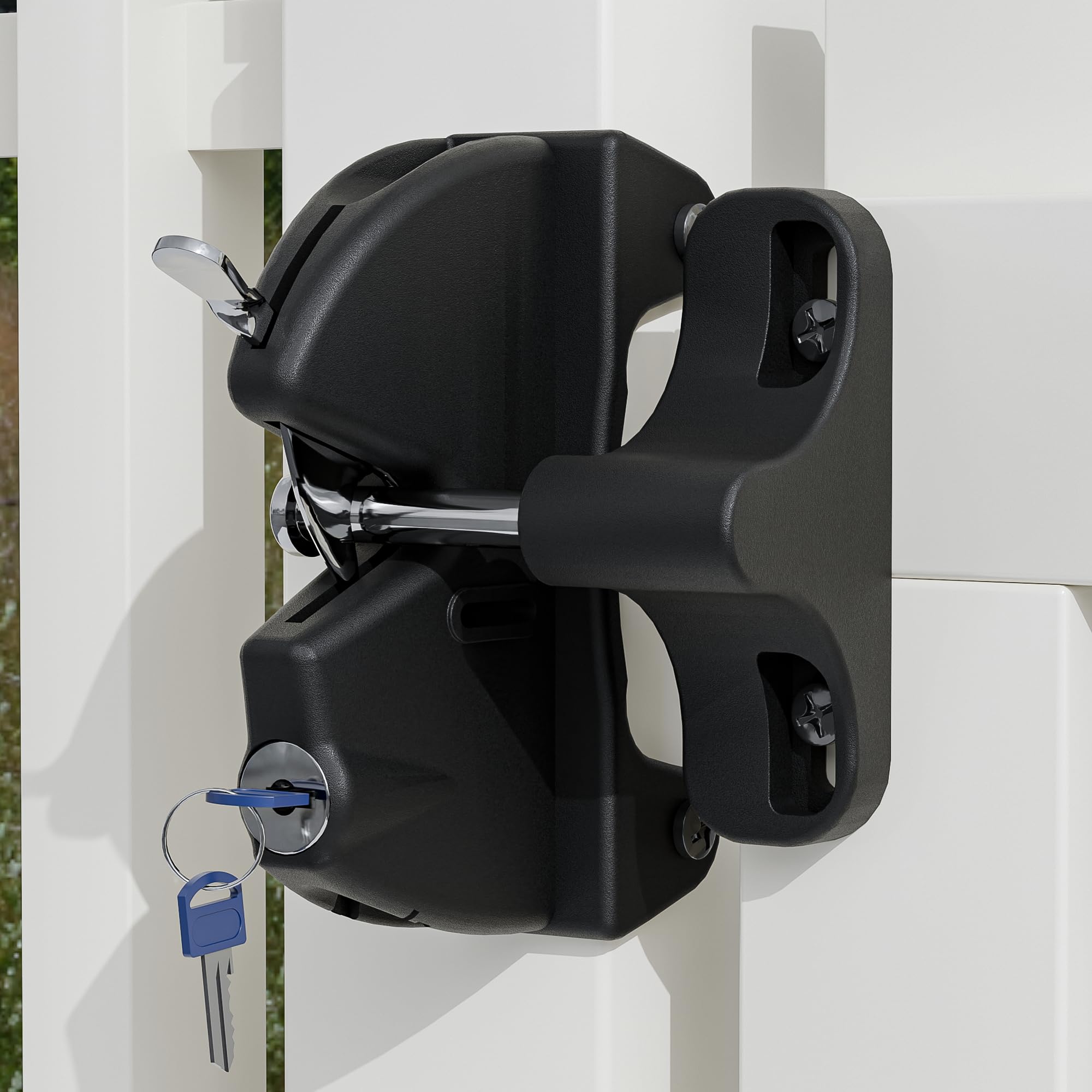JZVXX adjustable fence latch works with various gate angles and posts.