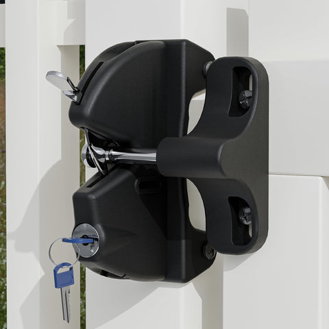JZVXX adjustable fence latch works with various gate angles and posts.