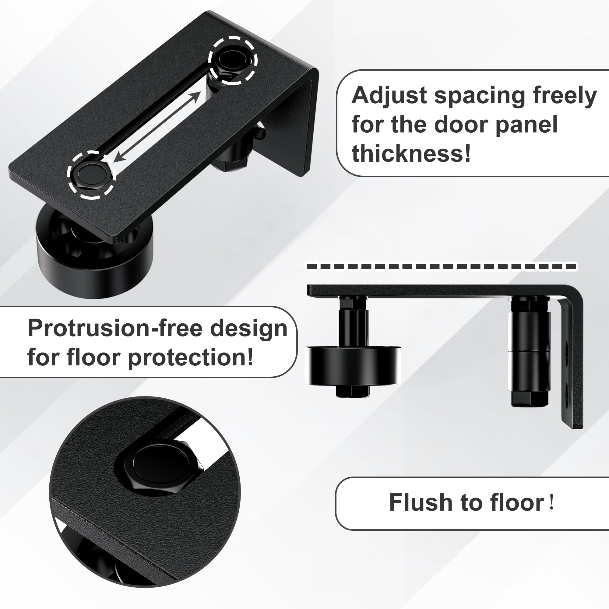 JZVXX bottom guide with black powder coating resists corrosion