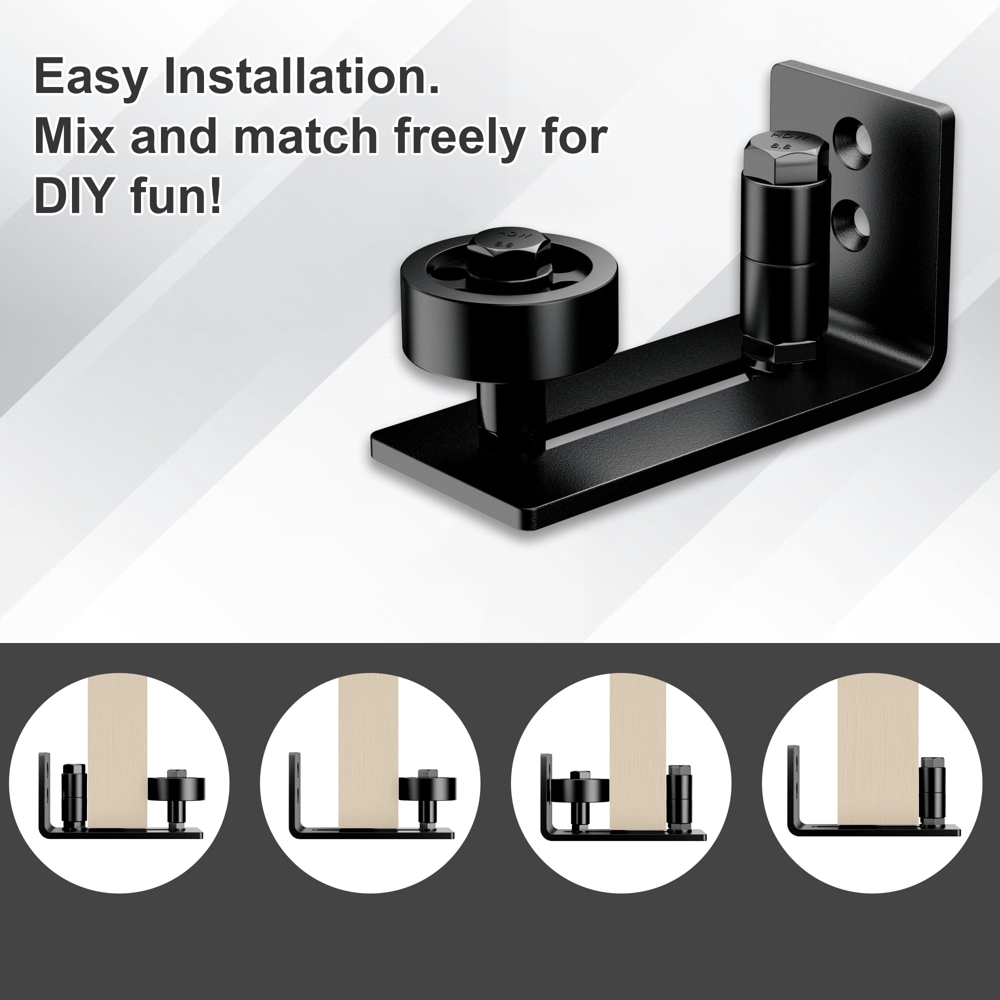 JZVXX felt strips on the guide reduce noise and protect surfaces