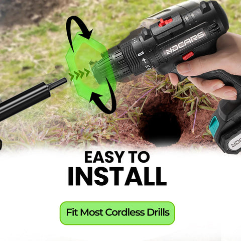 K-Brands tool digs holes for fence posts, lights, and umbrellas.