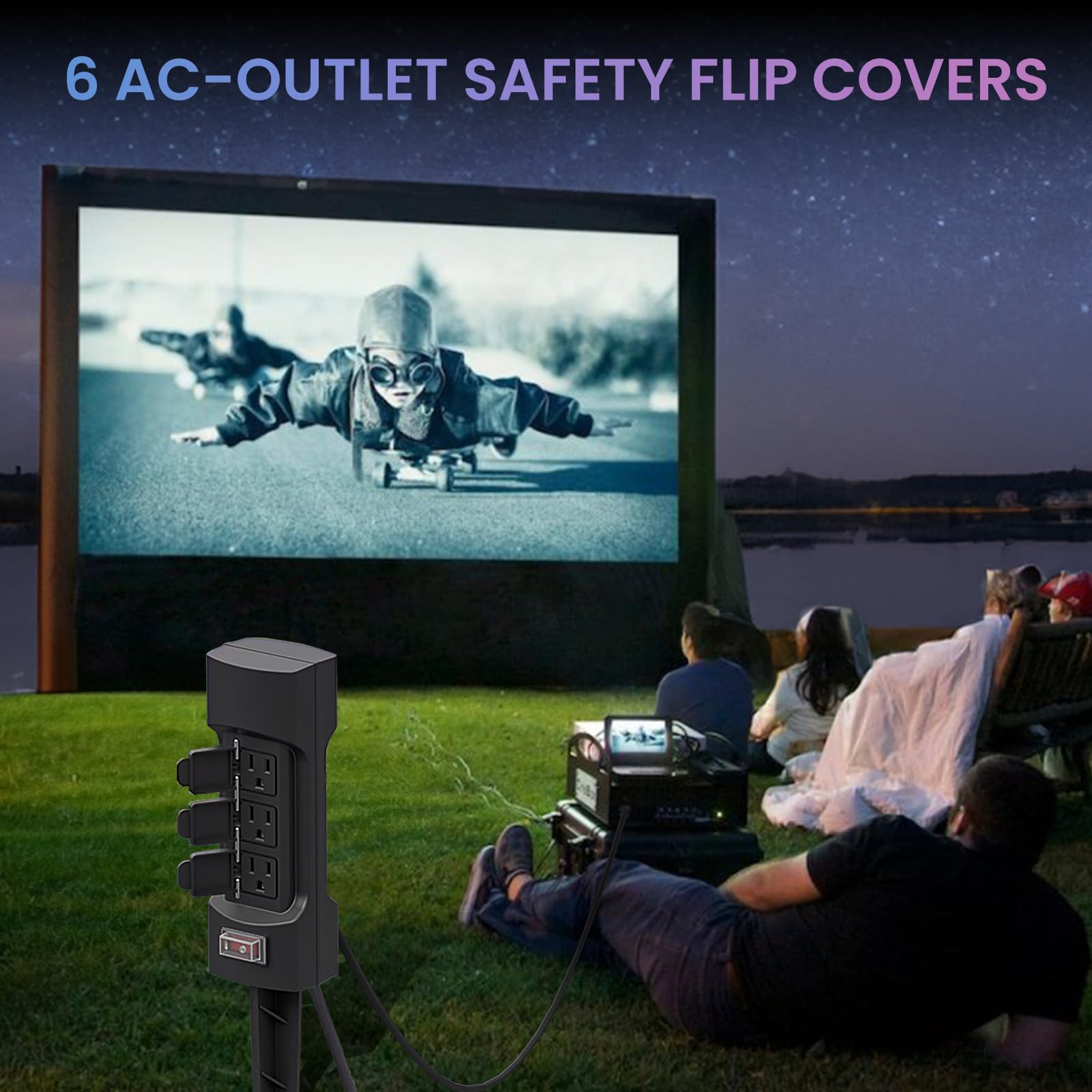 K KASONIC outdoor power strip for garden lighting and tools