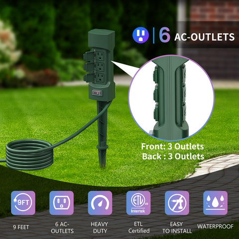 Close-up of K KASONIC outlets with weatherproof covers for outdoor use