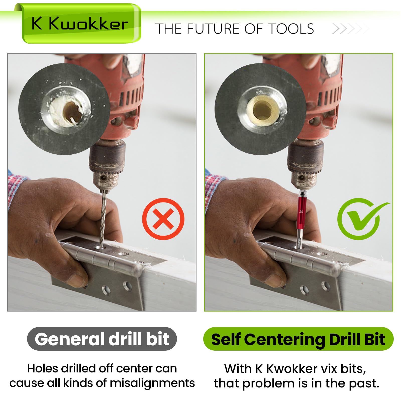 Set includes 7-64 inch, 9-64 inch, 11-64 inch, and 1/4 inch sizes for hinges.