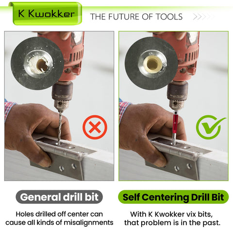 Set includes 7-64 inch, 9-64 inch, 11-64 inch, and 1/4 inch sizes for hinges.
