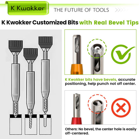 Close‑up of 7-64 inch VIX bit with beveled tip for accuracy.