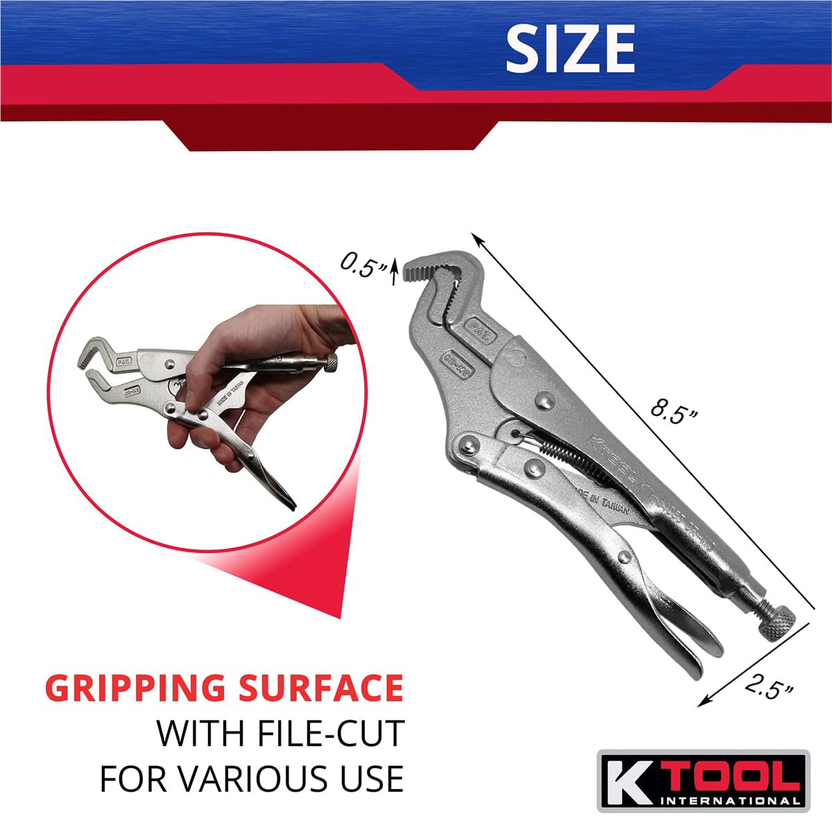 K Tool International construction uses chrome molybdenum steel for durability.