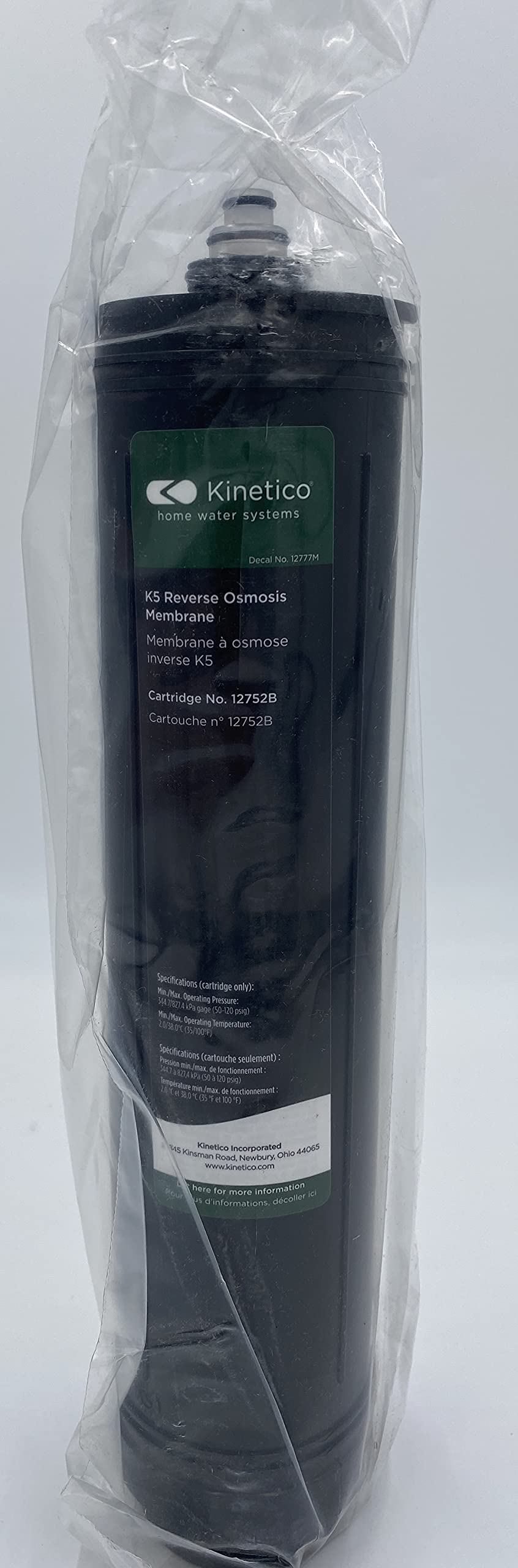 K5 Kinetico RO center green membrane filter for crisp potable water.