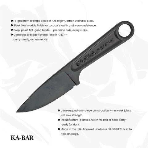 KA-BAR Blackout Forged Wrench Knife USA manufacturing supports quality and domestic production.