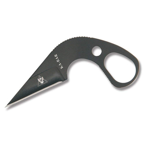 KA-BAR Last Ditch Knife black handle for secure outdoor grip.