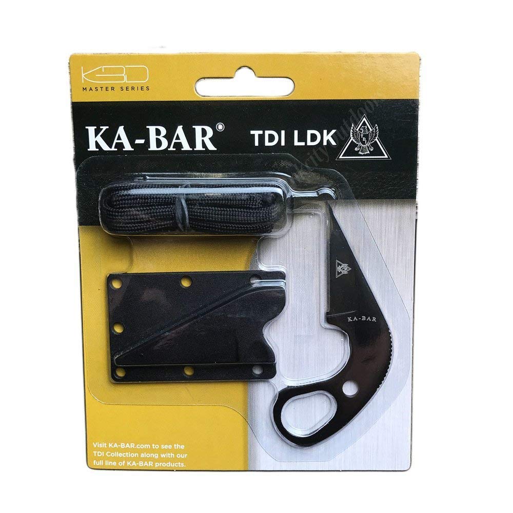 KA-BAR Last Ditch Knife with 1.6-inch drop point blade for precise, quick cuts.