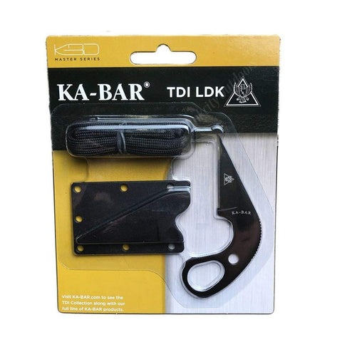 KA-BAR Last Ditch Knife matte 9Cr18 blade for durable edge and reliability.