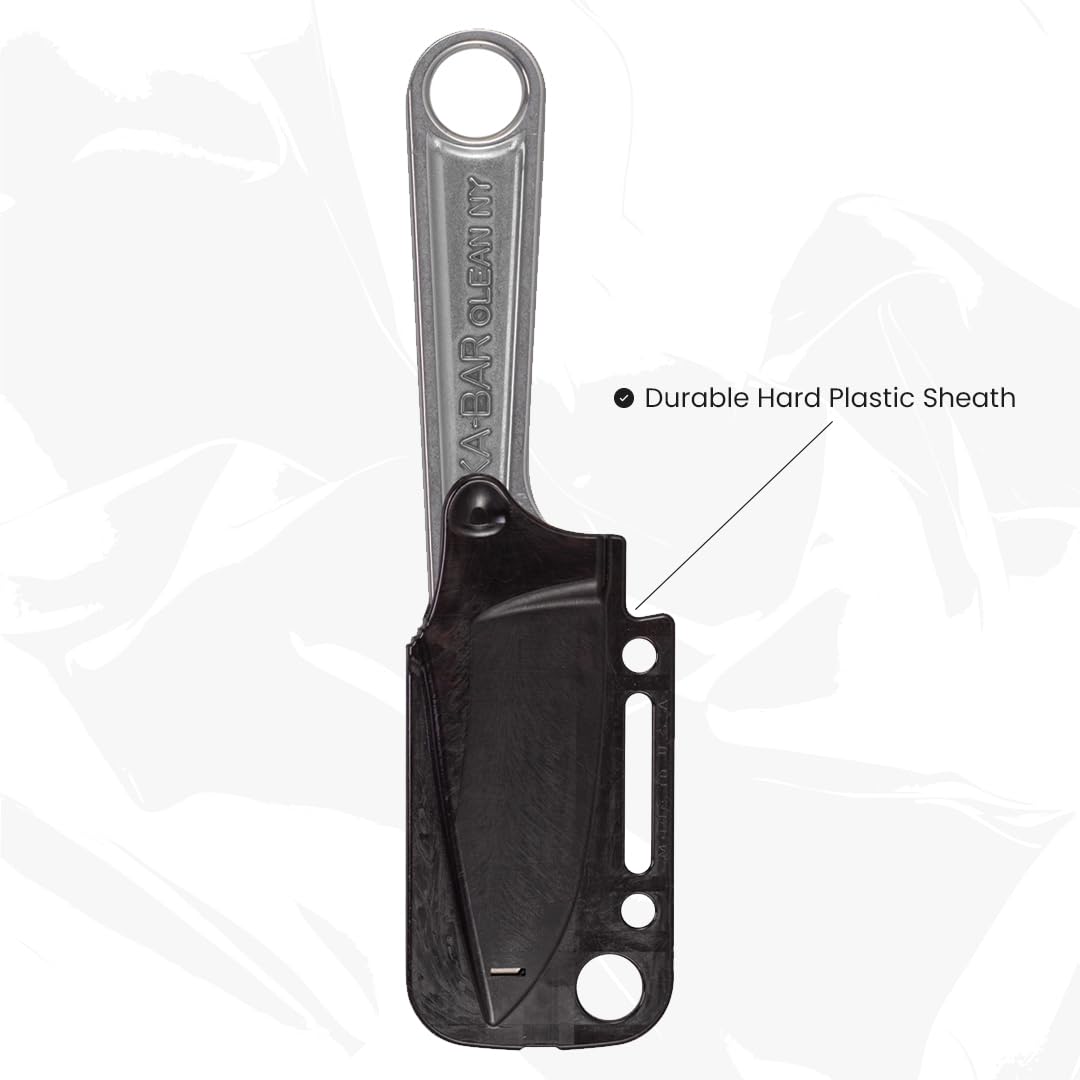 KA-BAR Wrench Fixed 3 in Blade Black close-up highlights forging detail.