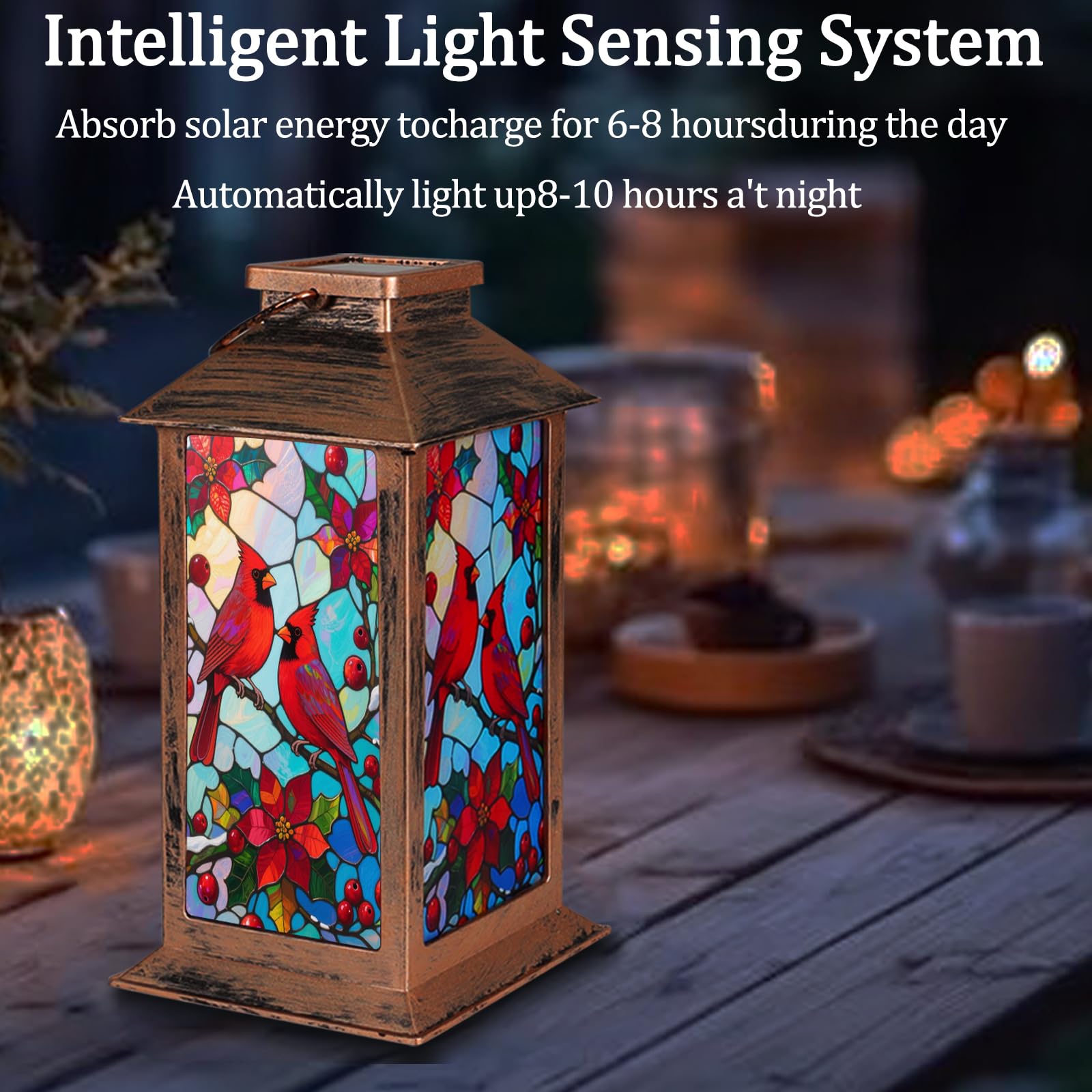 Kaakuuki solar lantern creates decorative light patterns at night.