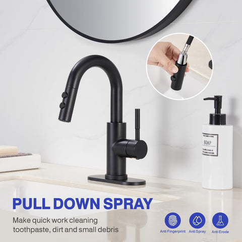 Kablle faucet matte black finish offers easy cleaning and modern style