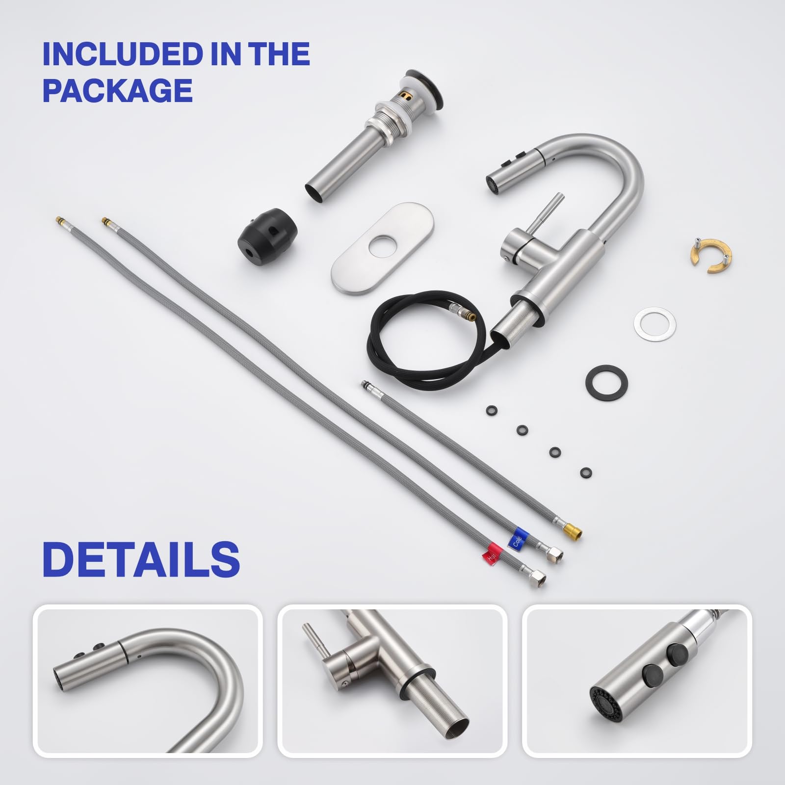 Kablle faucet fits RVs and compact powder rooms for versatile use.