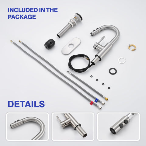 Kablle faucet fits RVs and compact powder rooms for versatile use.