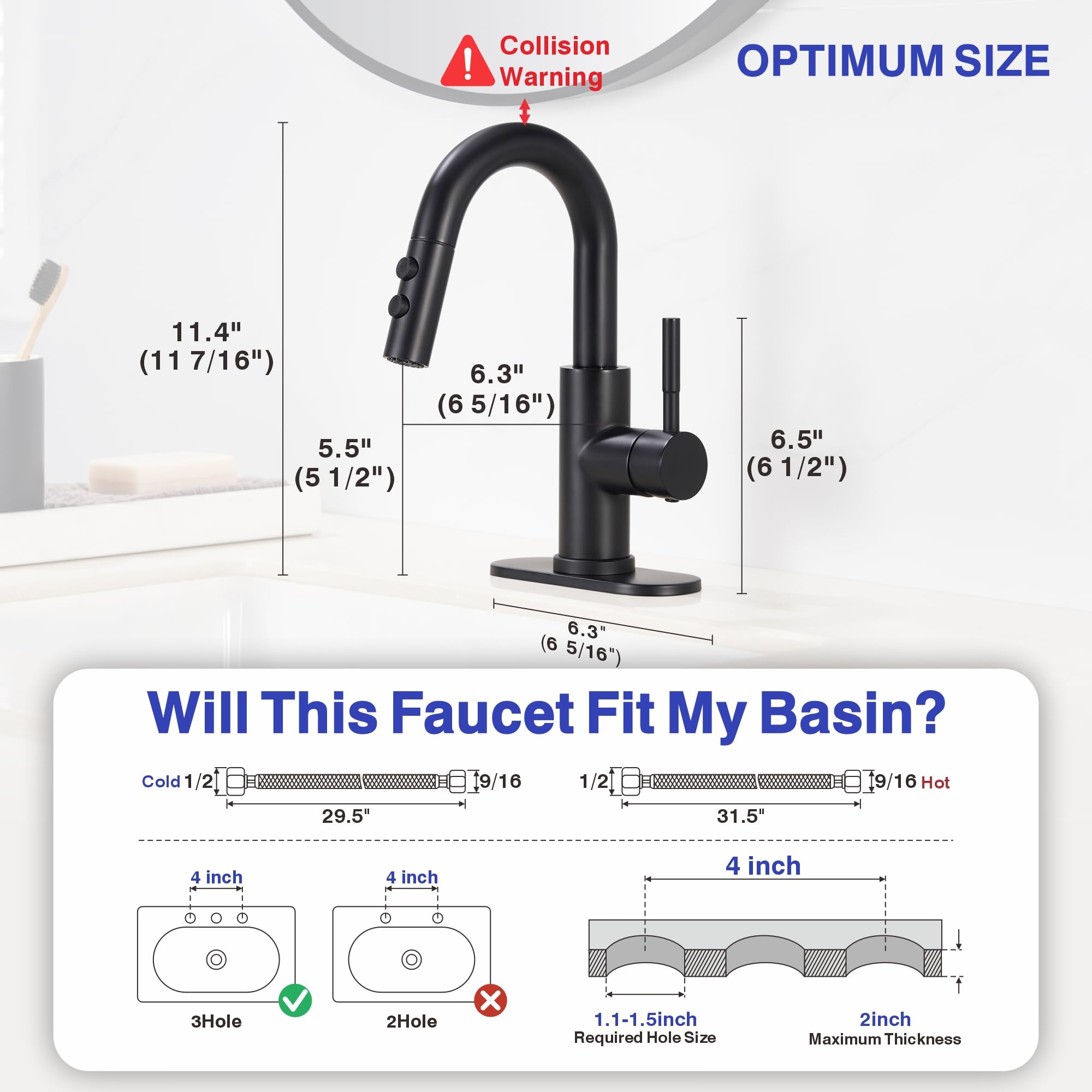 Kablle pop-up drain with overflow prevents debris and clogs