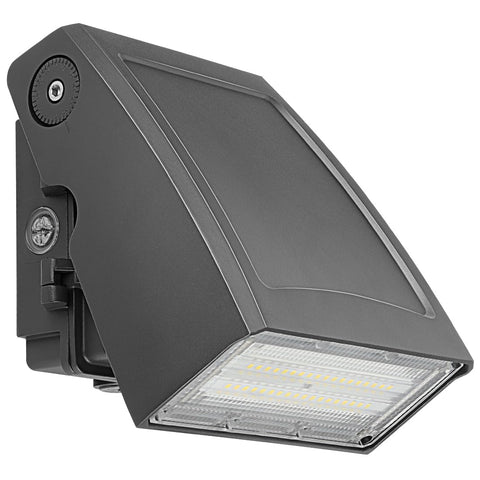 Kadision 30W wall pack light front view showing compact outdoor design and bright perimeter illumination.