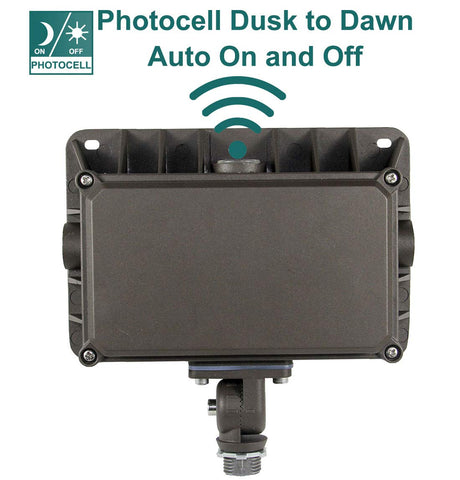 Kadision flood light with 180-degree adjustable arm to aim precisely.