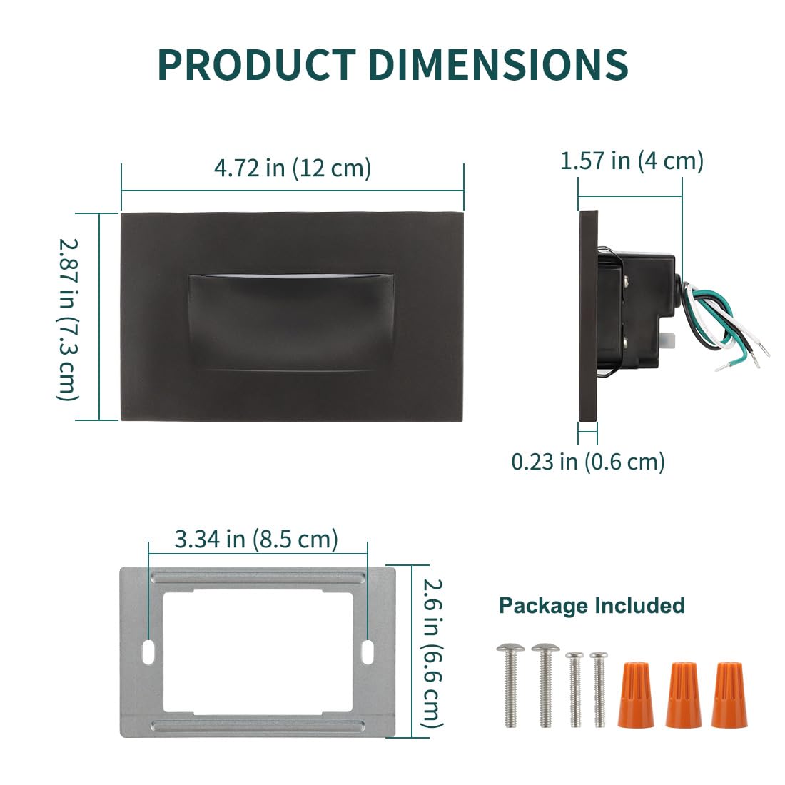 Kadision outdoor installation with mounting frame and easy wiring access.