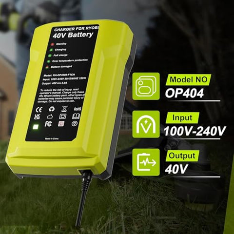 Kaejil 40V battery charger for reliable charging across Ryobi packs