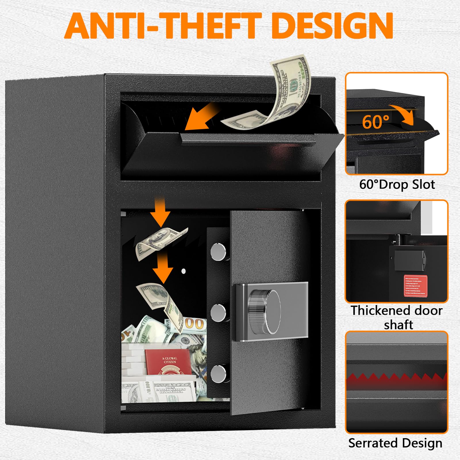 KAER 2.0 CUB anti-fishing design with reinforced door bolts for security.